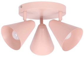 Jasnoróżowa lampa sufitowa z metalowym kloszem 34x34 cm Amor – Candellux Lighting