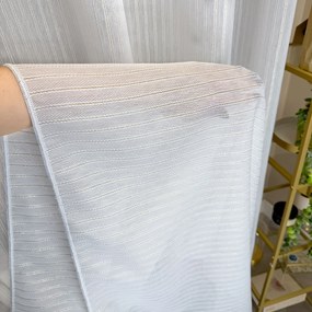 Firana gładka na metry Złota Jodełka paski fantazyjna - wys. 330 cm