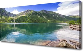 Fotoobraz na płótnie Odbicie Gór w Lustrze Wody