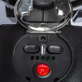 AIYAPLAY 12V Motocykl elektryczny dla dzieci z kółkami treningowymi, światłami LED, muzyką, USB, dla chłopców i dziewczynek, Żółty