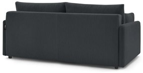 Ciemnoszara sztruksowa rozkładana sofa 211 cm Marcel – Bobochic Paris
