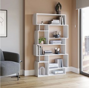 Półka kolumnowa Hawai 10 otworów kolor biały