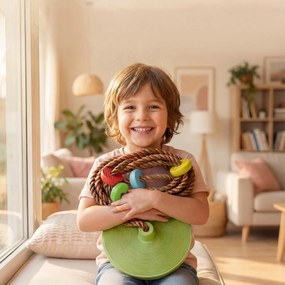 AIYAPLAY Ninja Line Zestaw Slackline dla Dzieci z Huśtawką, Platformami, Zestaw do Zabawy na Zewnątrz dla Dzieci w Wieku 3-8 Lat Zielony | Aosom PL