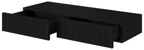 Wiszące biurko Nicole 100 cm z szufladami - czarny / czarny mat