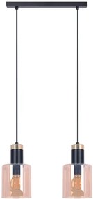 Bursztynowa lampa wisząca z 2 kloszami - 5X A469 K5-C72