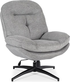 Fotel Wypoczynkowy Obrotowy MESA do Salonu Szary Nowoczesny