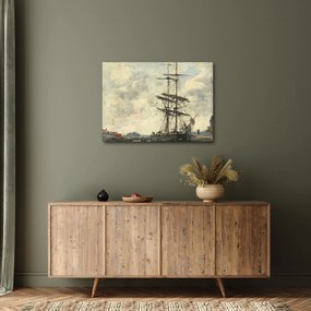 Obraz - Eugène Boudin, Ship on the Touques, reprodukcje (70x50 cm)