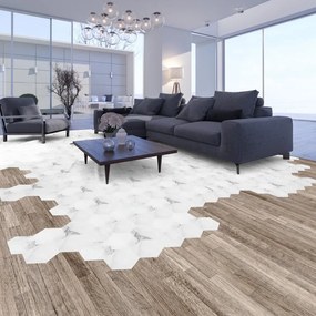 Zestaw 10 naklejek na podłogę Ambiance Hexagon