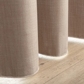 Zasłona zaciemniająca na taśmie marszczącej blackout strukturalny beżowy140 x 280 cm 1 szt.