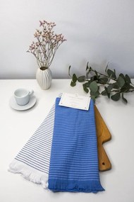 Ręczniki kuchenne LINES, 2 szt Niebieski Zestaw (2szt., 45x70 cm)