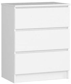 Komoda z 3 szufladami, biała 60*77*40 cm