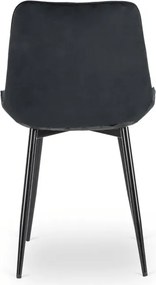 Zestaw Stół Kwadratowy Rozkładany MAX 80-160 cm Dąb Craft/Czarny i 4 Krzesła Tapicerowane CHRIS Czarne