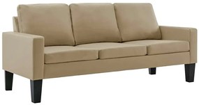 Tapicerowana sofa w kolorze cappuccino - Clorins 3X