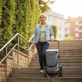 Jurhan Torba na zakupy na kółkach do schodów COMFORT, 50l, szara