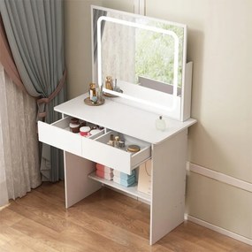 Toaletka kosmetyczna makijażu wizażu z lustrem LED 90 cm