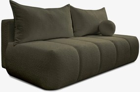 Sofa z Funkcją Spania SARIA Oliwkowa Boucle Nowoczesna