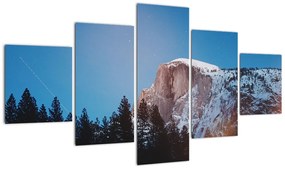 Obraz - Nocny szczyt gór (125x70 cm)