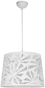 Metalowa lampa wisząca z wzorzystym abażurem - V051 P5-F18