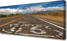 Obraz canvas Pustynna Trasa w Słońcu