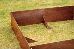 Alto Podwyższona grządka 148 x 148 x 36 cm, corten CORGARDEN 1013