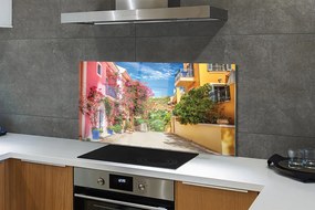 Panel Szklany Kwitnące Ogrody nad Miastem