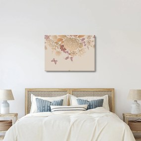 Obraz - Vintage kwiaty i motyle (70x50 cm)