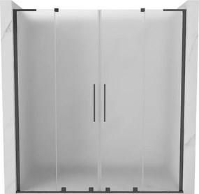 Mexen Velar L Duo drzwi prysznicowe rozsuwane 200 cm, szron, gun gray szczotkowany - 871-200-003-32-66