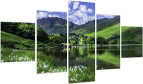 Obraz - Krajobraz z jeziorem (125x70 cm)