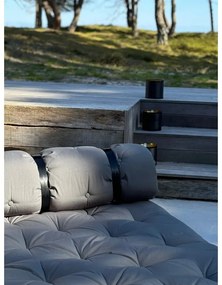 Ciemnoszara sofa rozkładana odpowiednia na zewnątrz Karup Design OUT™ Buckle Up Dark Grey