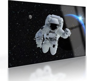 Obraz na szkle - Astronauta w kosmosie (70x50 cm)