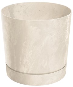 Donica ogrodowa Tubo P Beton Effect 17,8 cm kremowa PROSPERPLAST