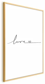 Plakat Miłość wszędzie 21x30 cm z ramą złotą z marginesem ARTGEIST B
