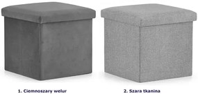 Szara kwadratowa pufa otwierana R9-C28
