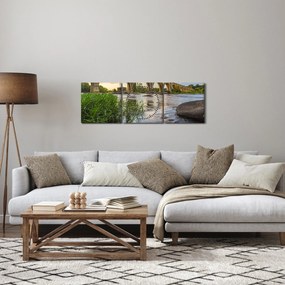 Obraz - Most kolejowy w Richmond (z zegarem) (90x30 cm)