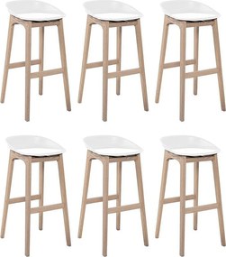 Komplet 65cm drewnianych krzeseł barowych RIVA