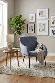 Głęboki ciemnoszary fotel wypoczynkowy D5-T09