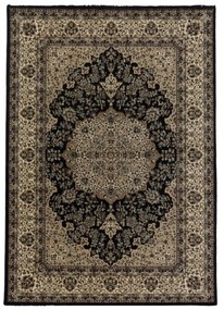 Dywan klasyczny Kashmir  Ornament czarno-beżowy 120 cm x 170 cm