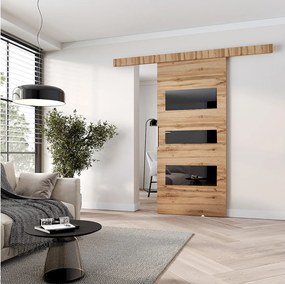 MINIO go for it, Drzwi przesuwne wewnętrzne CLEAN C 76 cm w kolorze dąb wotan