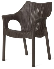 Fotel rattanowy Cambridge Dark Brown 61 x 54 x 80cm