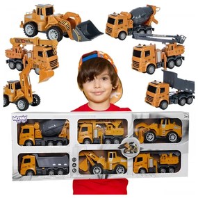 Woopie wielki zestaw auta budowlane 6w1