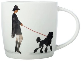 Biały porcelanowy kubek 400 ml Fashion Poodle – Maxwell &amp; Williams