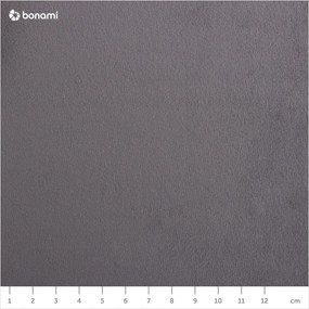 Szare aksamitne tapicerowane łóżko dwuosobowe ze schowkiem i stelażem 180x200 cm Bellis – Micadoni