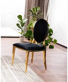 Krzesło KING VELVET czarne/ złote SIGNAL