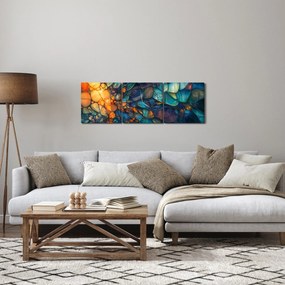 Obraz - Szklana mozaika (z zegarem) (90x30 cm)