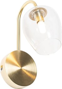 Klasyczna złota kinkiety ze szkłem - Elien