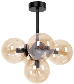 Bursztynowa pięciopunktowa lampa sufitowa - A688 R5-E11