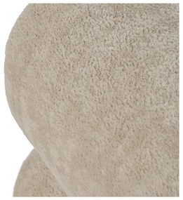 Beżowy puf z materiału bouclé – Ixia