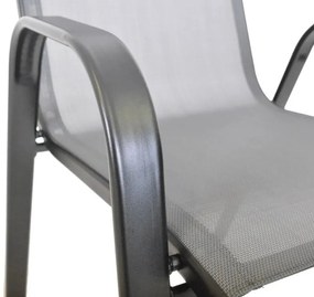 PROMOCJA Krzesła ogrodowe TAVERNO zestaw 2 szt. szare/czarne II. jakość