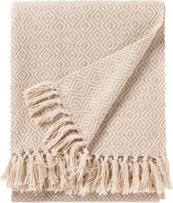 Miękki koc w kolorze beżowym Jasmin