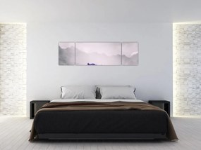 Obraz - Fioletowe kwiaty w górach (170x50 cm)